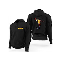Lebron James Color Siyah Fermuarlı Limited Edition Kapşonlu Sweatshirt Siyah