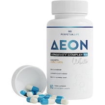 Aeon Longevity Complex White With Curcumin Nad-nmn Nicotinamide Mononucleotide Akg Glycine Taurine Healthy Aging Energy Immune System Vegan 60 Caps Aromasız