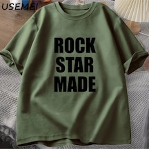 Flood Of Style Rock Yıldızı Yapımı Playboi Carti T Shirt Erkekler İçin Ürün Serin Hip Hop Müzik T-shirt Raha Yeşil