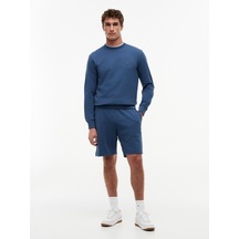 Tommy Hilfiger Essentıal Terry Sweatshort Erkek Mavi Eşofman Altı - Mw0mw37240