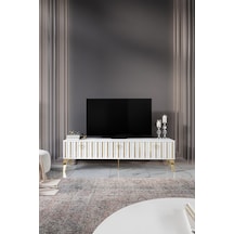 180 CM DUBAİ MDF MEBRAN KAPAK EKRU GOLD