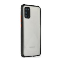 Samsung Galaxy Uyumlu - A02s Kılıf Miami Şeffaf Silikon - Siyah