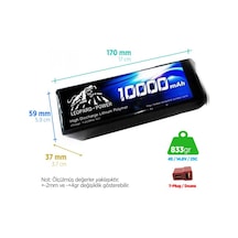 Leopard Power 10000 mAh 14.8V 4S 25C UAV & Multirotor Lityum Polimer Lipo Batarya Pil