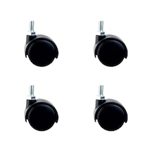 Küçük Plastik Vidalı Teker - 40 Mm Hks102 - 4 Adet Çok Renkli