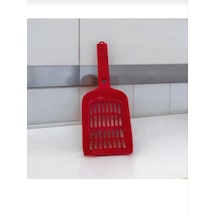 Kedi Kumu Temizleme Küreği Kırmızı