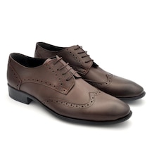 Kahverengi Hakik Deri Bağcıklı Klasik Erkek Ayakkabı 001