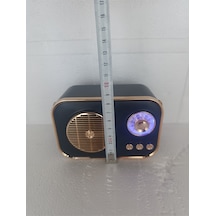 Speaker Fm Radyo Bluetooth Hoparlör Mp3 Çalar Usb Tf Aux Ses Bombası Kablosouz Hoparlör - Siyah- Tek