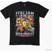 Flood Of Style İtalyan Beyin Rot İtalyan Brainrot Komik Memes T-shirt Erkekler Kadınlar Için % 100% Pamuk T Çok Renkli