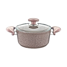 Granit Derin Tencere 22x11.5 Cm Sütlü Kahve