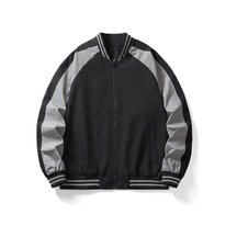 Erkek İlkbahar Ve Sonbahar Renk Bloklu Ceket - Siyah