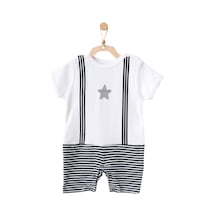 Andywawa Erkek Bebek Yıldızlı Lacivert Tulum  AC21665R Lacivert