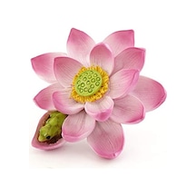 Minyatür Peri Bahçesi Ve Teraryum Sevimli Mini Kurbağa Lotus Çiçeği Heykelcik