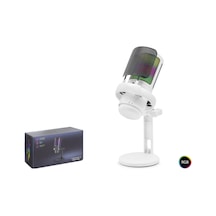 Hadron Me6pw Gaming Rgb Masaüstü Mikrofon Usb Type-c 192khz 24bit - Beyaz