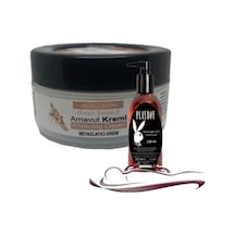 Playboy Three Brand Whitening Cream 4 Adet Arnavut Kremi 50 Ml Aklık Kremi İle 120ml Masaj Yağı