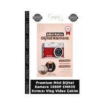 Premium Mini Dijital Kamera 1080p Cmr35 Kırmızı Vlog Video Çekim