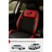 Thor Tay Tüyü Oto Koltuk Kılıfı Toyota Corollo-auris-yaris Uyumlu Kırmızı