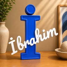 İ Harfi Kişiye Özel Dekoratif İsimlik 3D Baskı Bebek ve Çocuk Odası Harf İsim Yazısı Masa Üstü Özel Tasarım