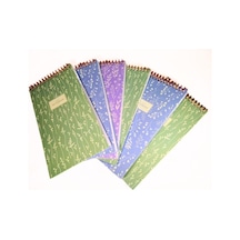 Keskin 10 19 80 Yaprak Çizgili Karton Kapak Spiralli Pastel Flora Defter 6lı Set