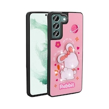 Zore Galaxy S21 Fe Kılıf Parlayan Kabartmalı İkonik Figürlü Nvth Amas Silikon Kapak - Pembe
