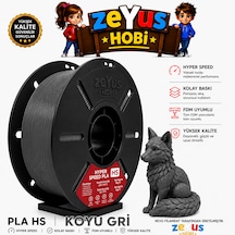 Generic Pla Hs Hyper Speed Filament Koyu Gri 1.75 Mm 1000 Gr Koyu Gri Filament