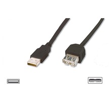 USB 2.0 Uzatma Kablosu, USB A, Erkek - USB A Dişi, AWG 28, 5 met