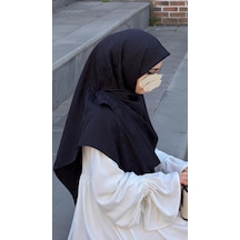 Qalortex Scarf Premium Jakarlı Mira B.boy Eşarp - Siyah