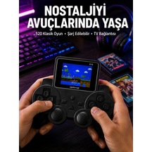 Şarjlı Retro Gamepad Oyun Konsolu 520 Oyunlu Tv Çıkışlı El Konsolu - Lisinya