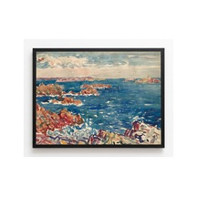 Klasik Sanat Prendergast Kayalık Kıyı Çerçevesiz Poster 21x30 Cm A4 Tablo Yağlı Boya Sanat Baskı