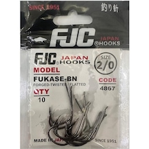Fjc 4867 No:2/0 Fukase Black Nikel Olta İğnesi 10 Adet