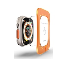 Apple Watch Ultra 2, Ultra 49mm İle Uyumlu, 49mm Ekran Koruyucu, Kolay Hizalama Çerçevesi İle Kurulum, Su Geçirmez, Uhd Temperli Cam, Watch Screen Protector, Otomatik Hizalama Aparatlı Çok Renkli