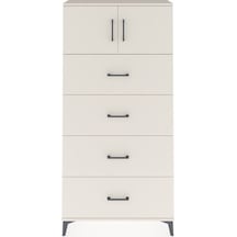 Arges Dolap Tek Raflı 4 Çekmeceli 2 Kapaklı 88x30x182 Aytaşı-... Aytaşı