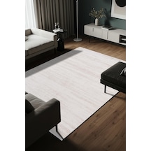 Armony Ar006a Beyaz Halı Bej Detaylı Modern Desen Akrilik Pamuk Taban Tozu Az Salon Halısı Koridor