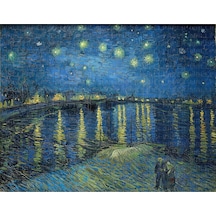 Ren Nehri Nde Yıldızlı Bir Gece Vincent Van Gogh Poster Duvar Kağıdı Renkli