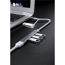 Usb Hub Çoklayıcı 4x Usb Çıkışlı Usb + Type-c Kablolu Usb Çoğaltıcı