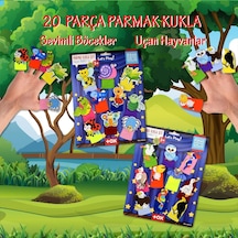 2 Set - 20 Parça Tox Sevimli  Böcekler ve Uçan Hayvanlar Parmak Ku