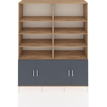 Hyperion Gardrop 10 Raflı 4 Kapaklı 176x44x221 Çam-antrasit/çam Antrasit/çam