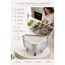 Lavabo Süzgeci -lavabo Çöplüğü - Lavabo İçi Çöp Süzgeci 304 Paslanmaz Çelik 721845 Diğer