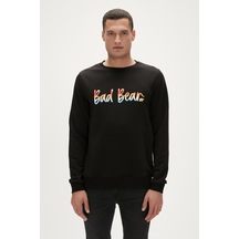 Bad Bear Sweatshirt Manuscrıpt Crewneck / Siyah Erkek 23.02.12.016 001