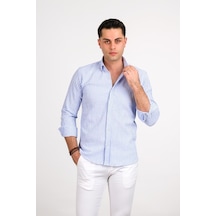 Modtime Slimfit Gofre Kumaş Pamuklu Yazlık Erkek Gömlek
