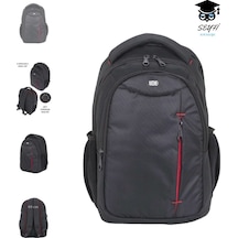 Yüksek Kalite Sırt Çantası Su Geçirmez Denye Kumaş Laptop Bölmeli Koruyucu Pedli 47x32x16,5 Cm Çok Renkli