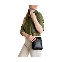 Newish Polo Kadın Vintage Tasarım Soft Suni Deriburslu Çok Gözlü Çapraz Omuz Çantası Günlük,seyahat,okul Siyah