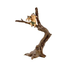 Baykuş Heykelcikli Minyatür Peri Bahçesi Figürü