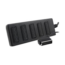 Ayt 5 Li Scart Dağıtıcı Çoklayıcı Scart Soketi Girişi Çoğaltıcı