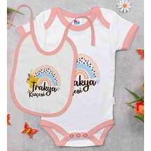 Bk Kids Trakya Kızçesi Tasarımlı Pembe Bebek Body Zıbın Ve Mama Ö Çok Renkli