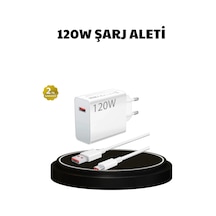 120w Ultra Hızlı Şarj Adaptörü Usb-c Destekli Güçlü Şarj Teknolojisi Beyaz