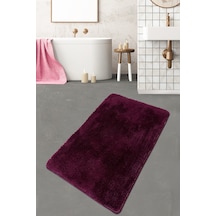 Pasific Dark Purple 70x120 cm Banyo Halısı Paspas Yıkanabilir