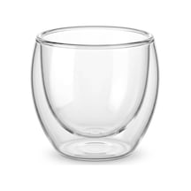 Borosilikat Cam Bardak, 250 Ml Geniş Kapasite, Isıya Dayanıklı Yapı, Çift Cidarlı Yalıtım, Ev Ofis Restoran İçin Kullanıma Uygun Borosilikat Cam Çay Kahve Espresso Latte Sunum Bardağı çok renkli