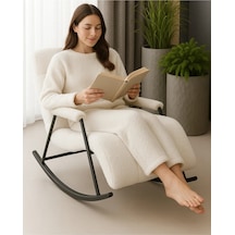 Coco Sallanan Berjer & Tv Koltuğu & Dinlenme & Okuma & Emzirme Koltuğu 01-beyaz