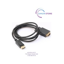 Display Port To Vga Kablo Display Vga Dp To Vga 1.8m Displayport Erkek Vga Erkek Kablo 1.8 Metre Çevirici Dönüştürücü