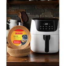 Airfryer Kağıdı 100 Adet Su Geçirmez Yağ Tutucu Uczzz100lüairfryerkağıdı-1